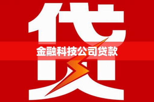 秦州金融科技公司贷款