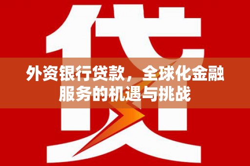 秦州外资银行贷款，全球化金融服务的机遇与挑战
