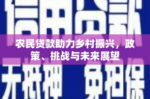 秦州农民贷款助力乡村振兴，政策、挑战与未来展望