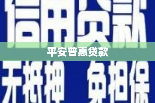 秦州平安普惠贷款